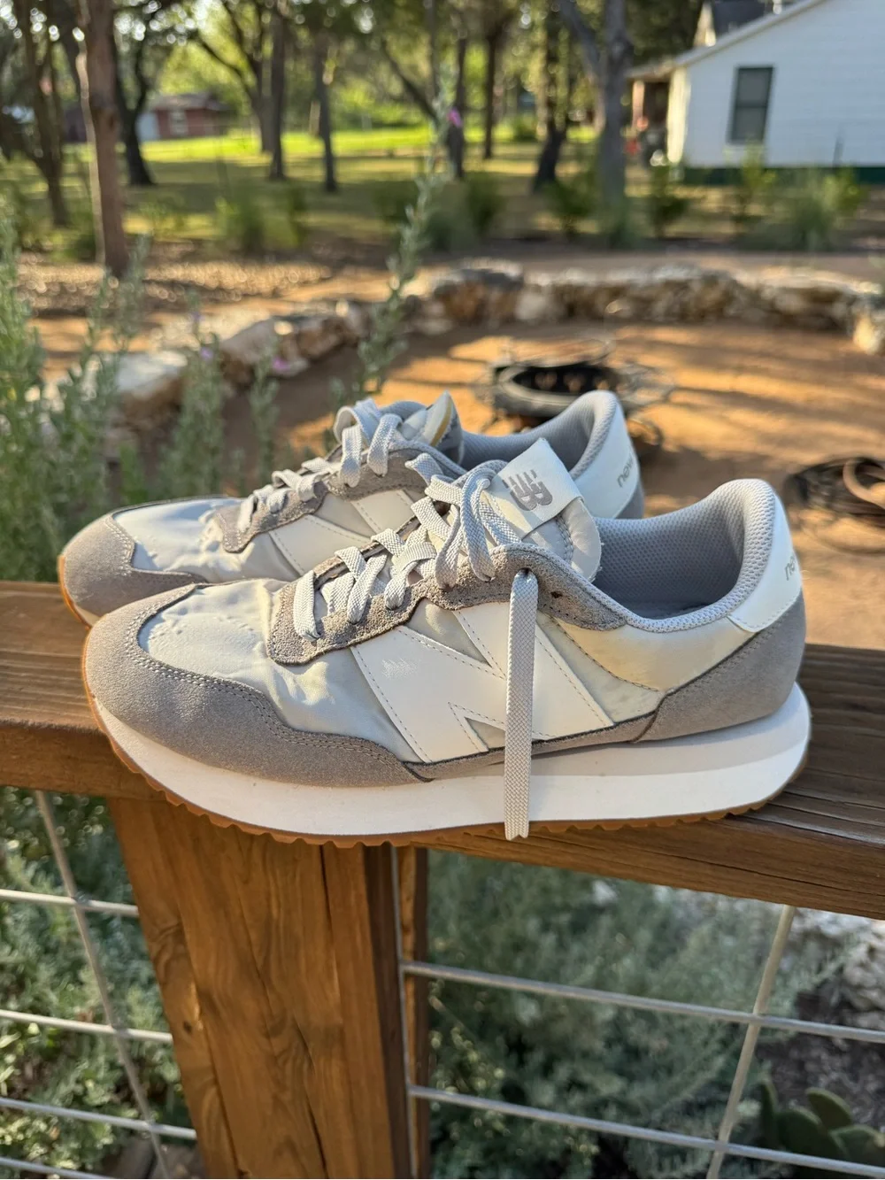 New Balance 237 Grey Retro Runner Sneakers